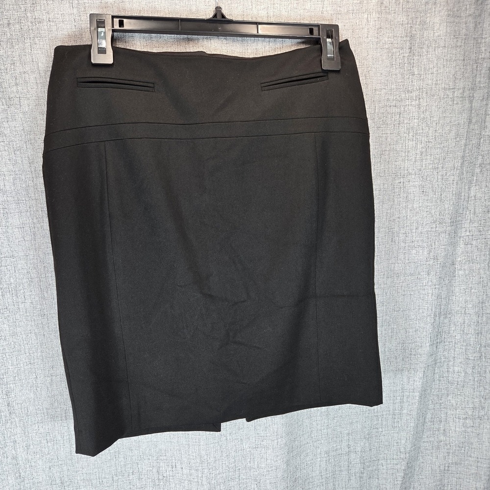 Express Women's Black Slit Zipper Pencil Skirt Mini Pocket Size 4 Lined Business